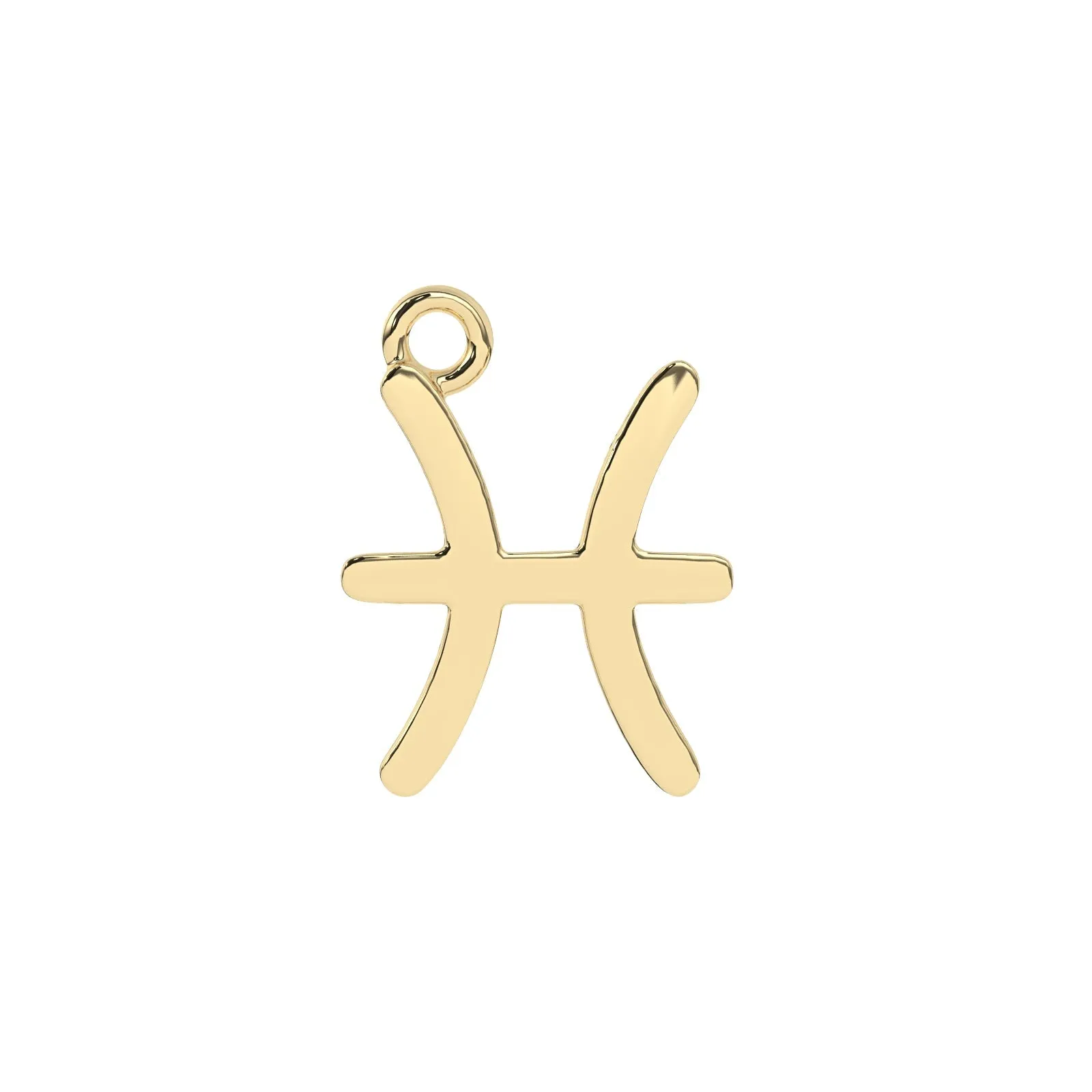 Pisces Zodiac Charm | 10k Yellow Gold