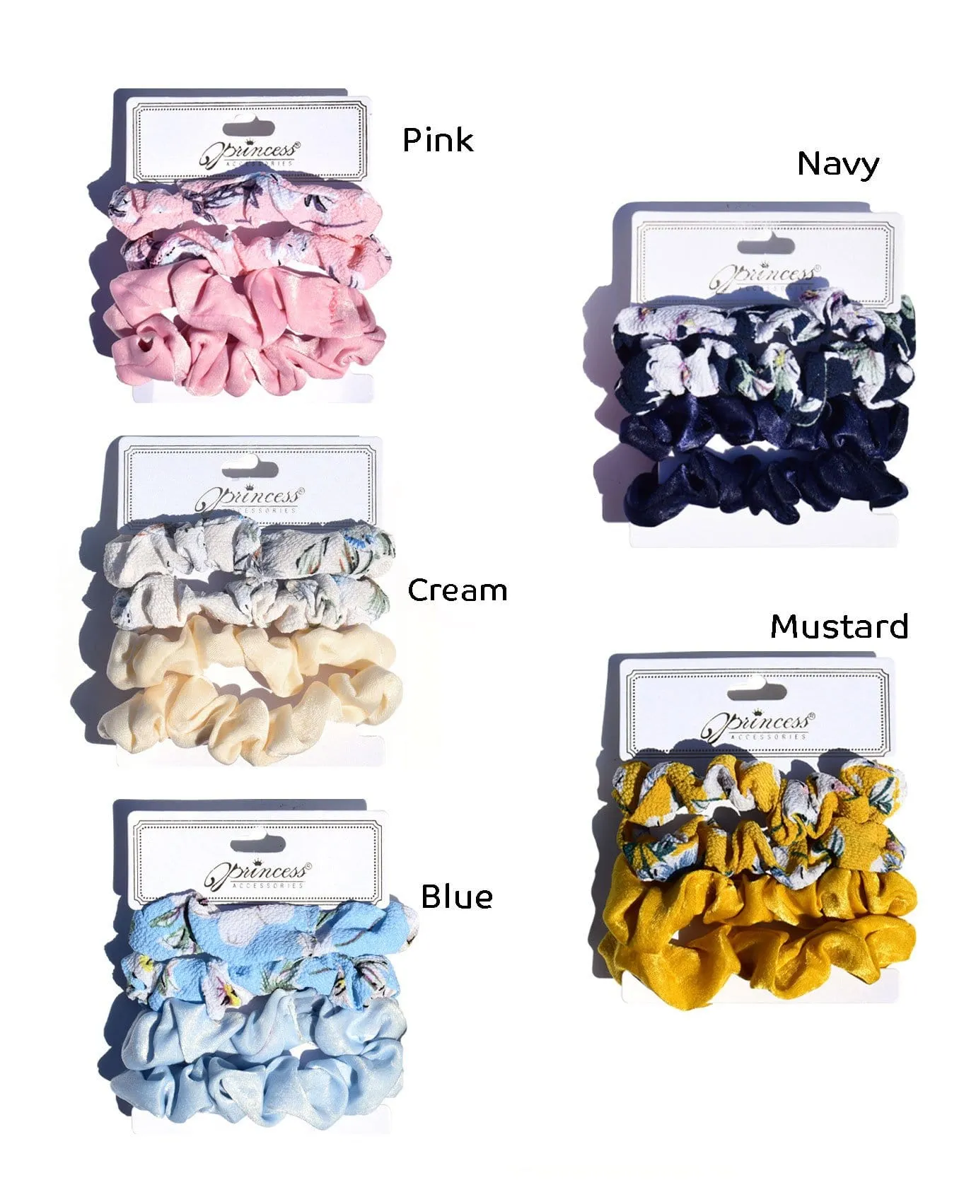 Plain and floral Scrunchie Set