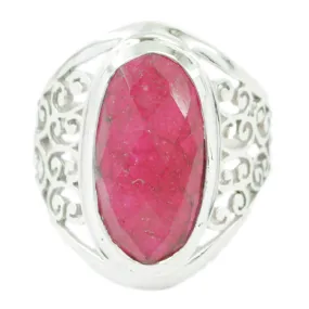 Pleasing Gemstones Indianruby Solid Silver Ring Jewelry Making Kit