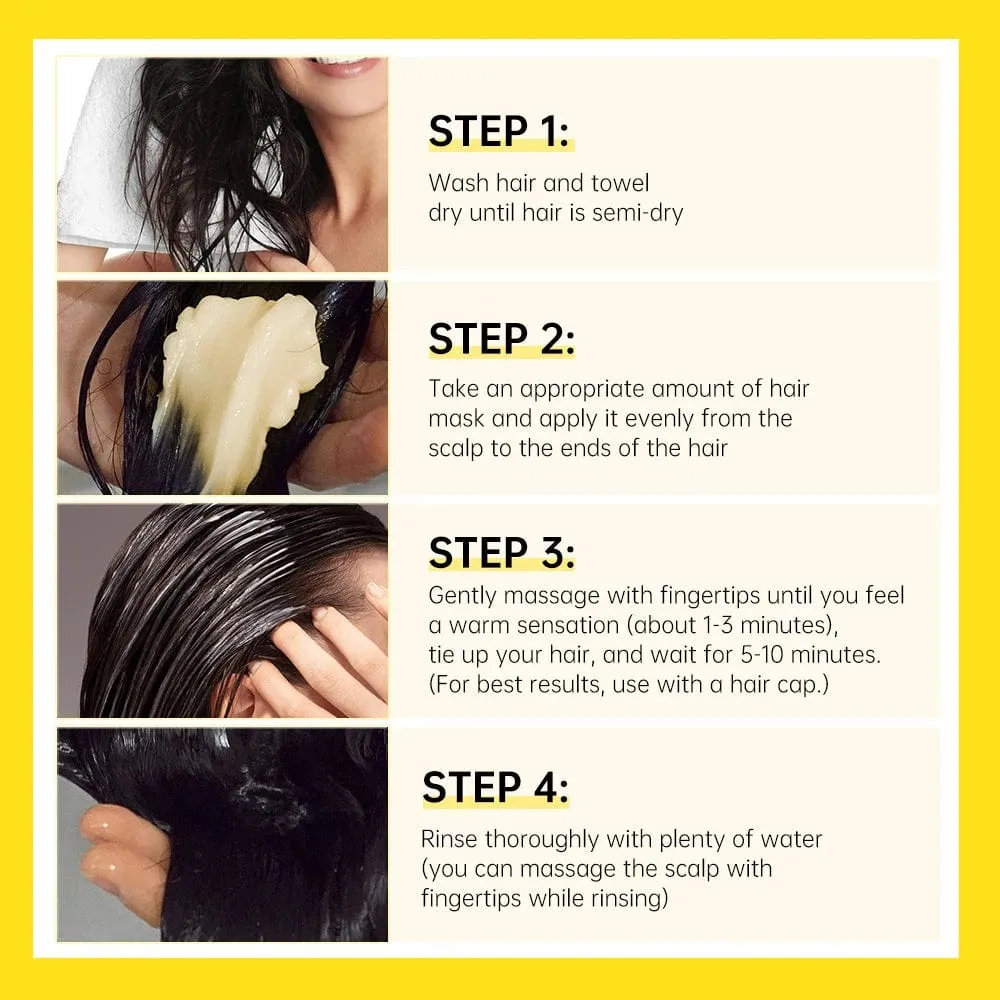 PURC Rosemary Oil Hair Mask for Hair Growth Ginger Oil Hair Loss Treatment Anti-Dandruff Smoothing Cream Hair Care Products