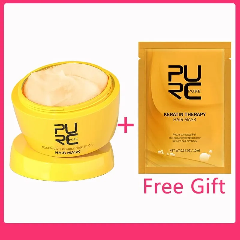 PURC Rosemary Oil Hair Mask for Hair Growth Ginger Oil Hair Loss Treatment Anti-Dandruff Smoothing Cream Hair Care Products