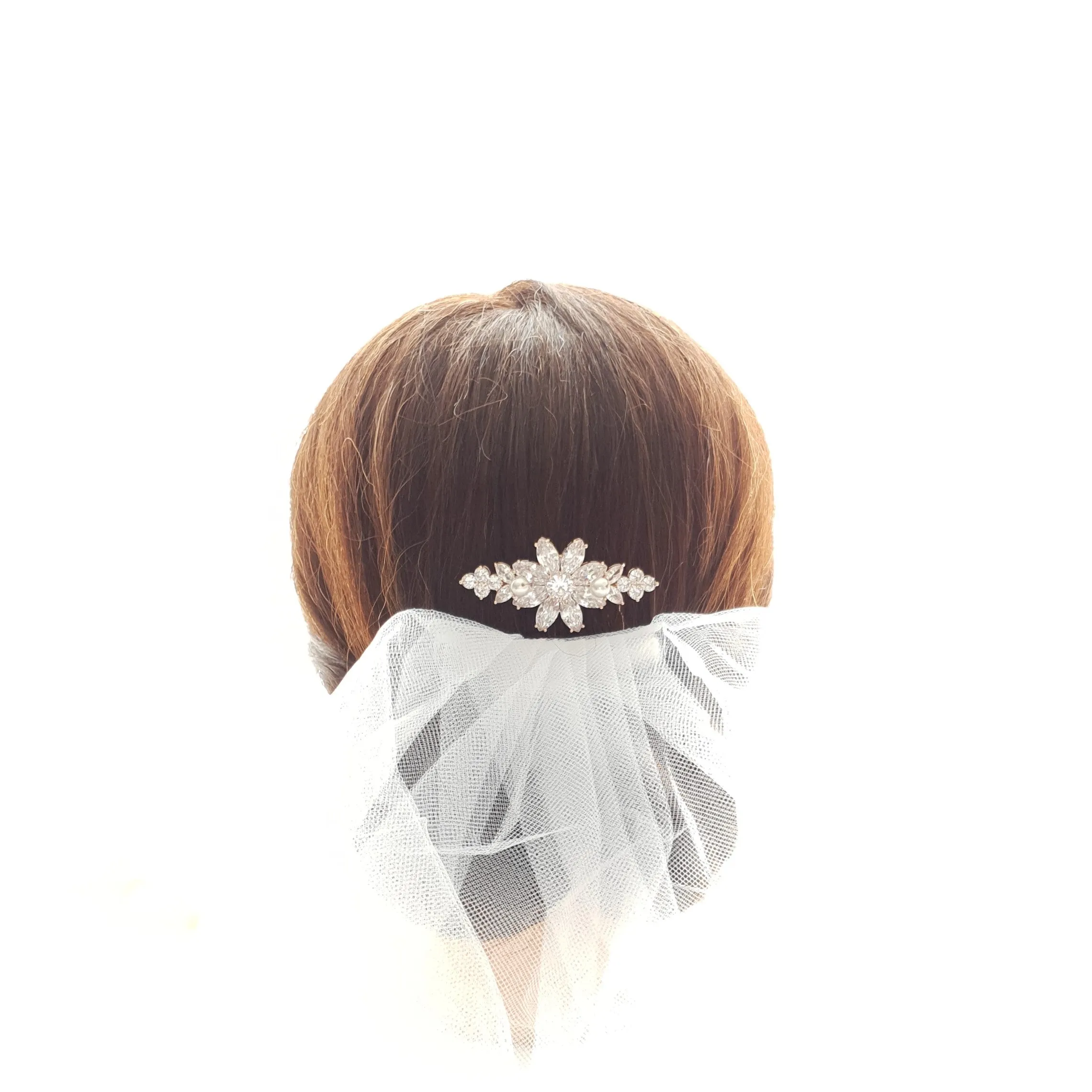 Rose Gold Hair Comb in Flower Design-Daisy