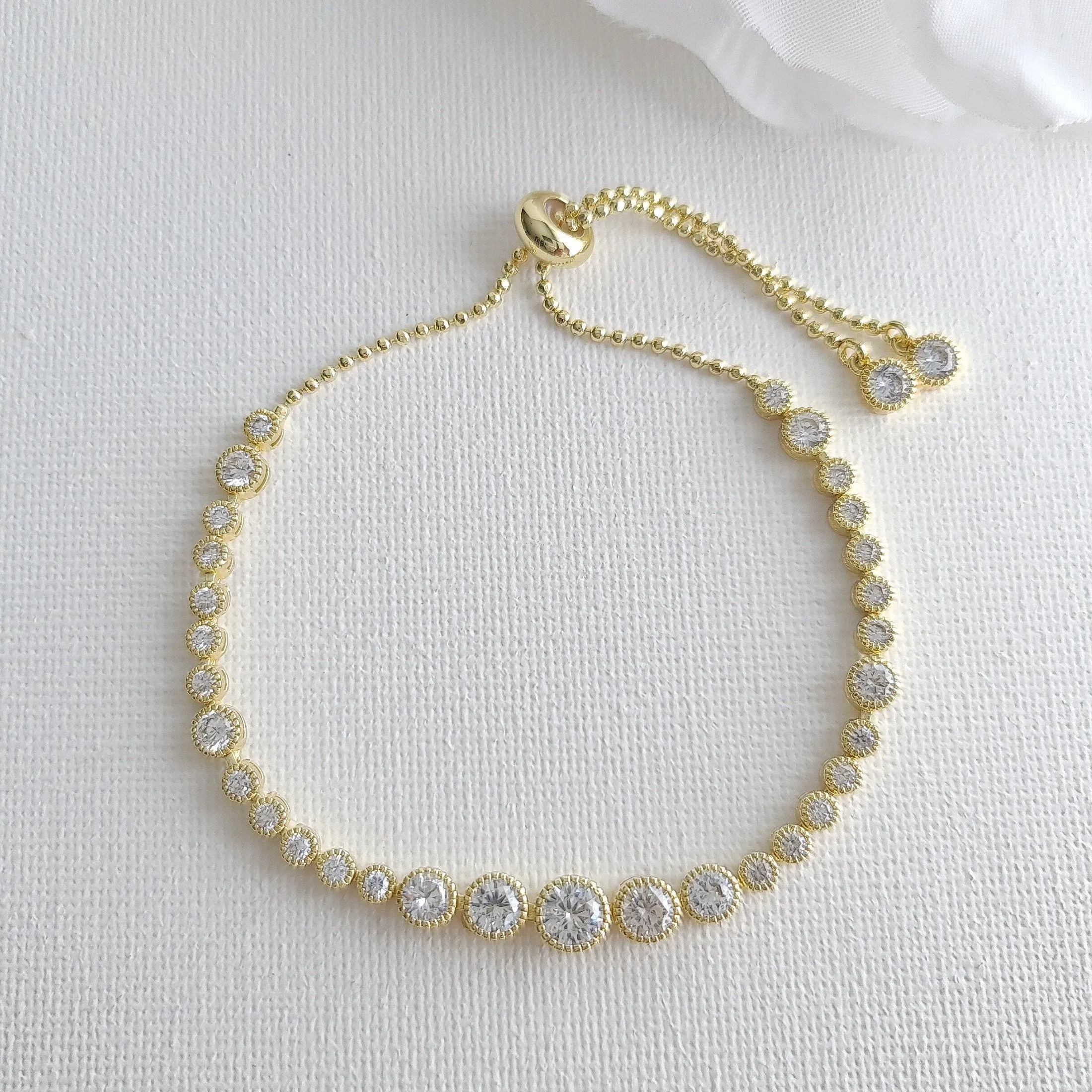 Round Crystal Rose Gold Bracelet-Zara