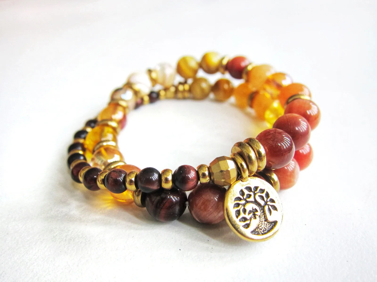 SALE - Radiant Manipura in 27 Beads Mala Bracelet