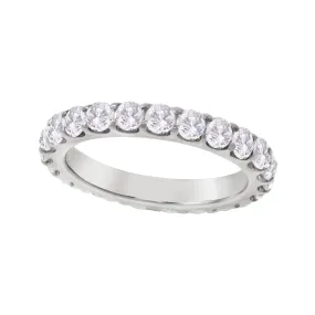 Shared Prong Round Diamond Eternity Wedding Band 2.7