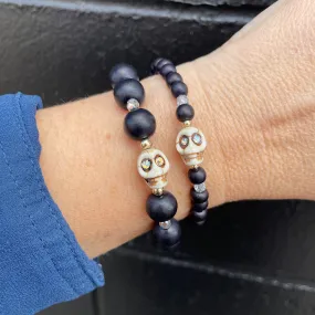 Skull Boho Bead Bracelet