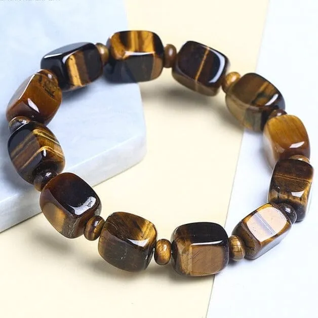 Square Tiger Eyes Stone 10*12mm s Bead Bracelet