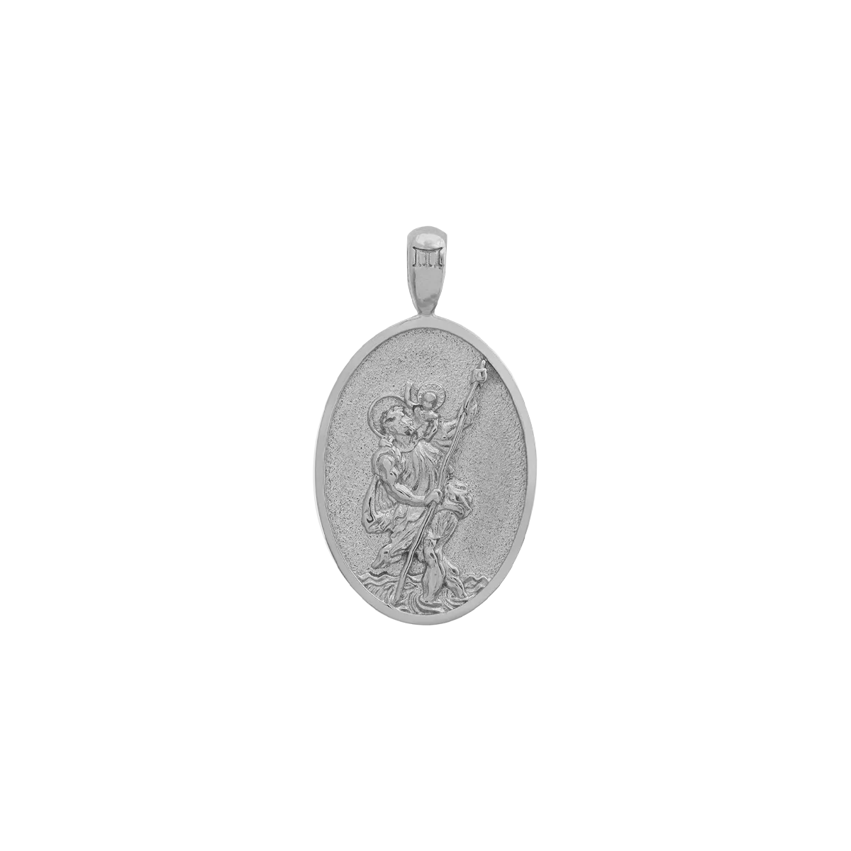 St. Christopher Pendant - White Gold