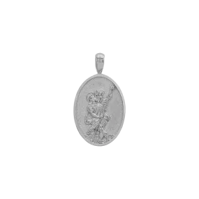 St. Christopher Pendant - White Gold