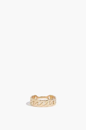 Stackable Chain Ring in 14k Yellow Gold