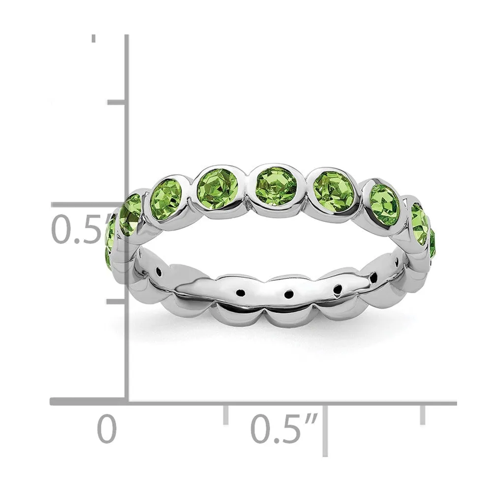 Stackable Expressions August Swarovski Ring in Sterling Silver