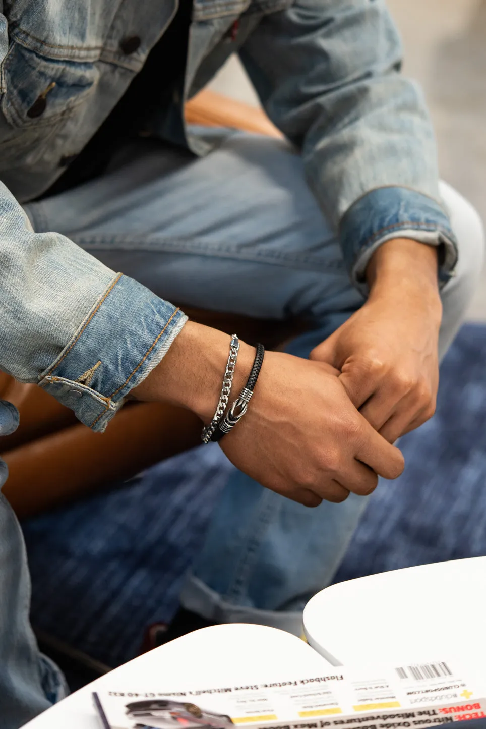 Stainless Steel Curb Chain Bracelet - Silver