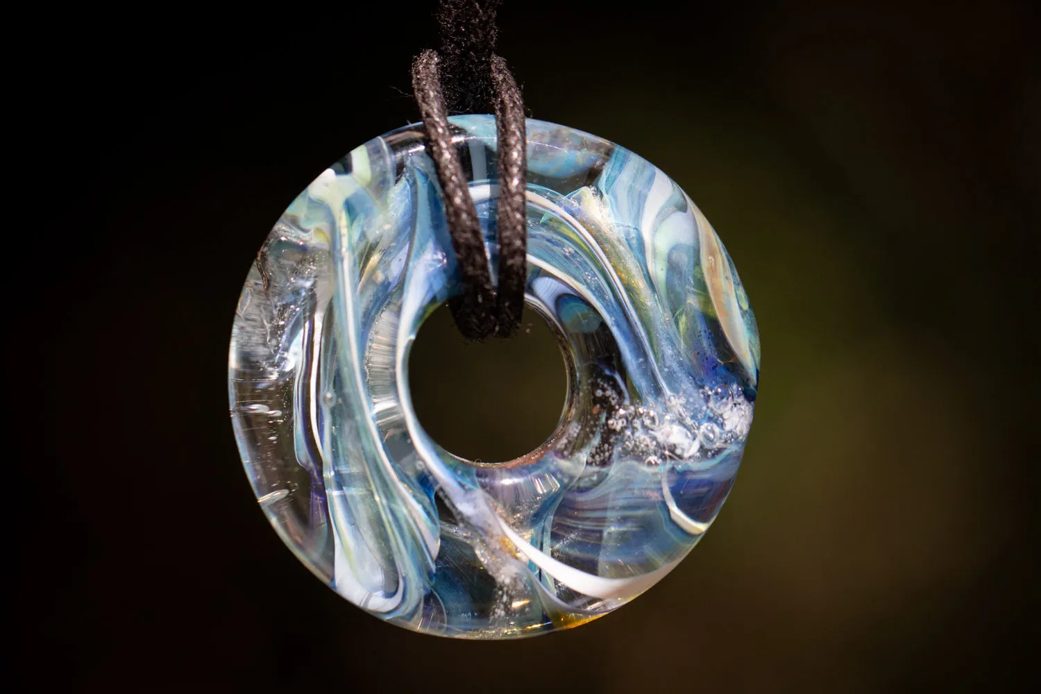 Taffy Confetti Halo Pendant with Ash