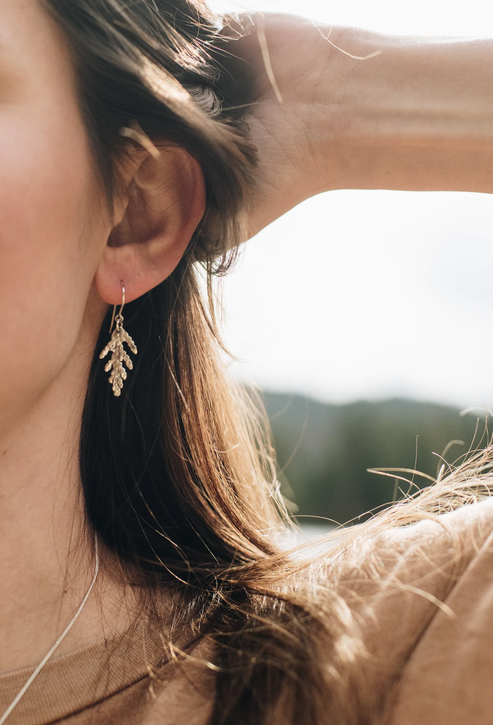 Tiny Cedar Earrings