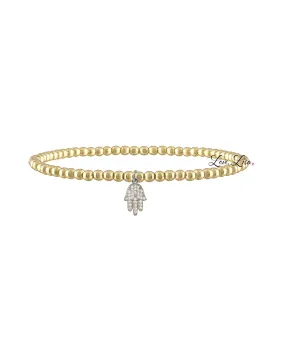 Tiny Little Hamsa Beaded Bracelet