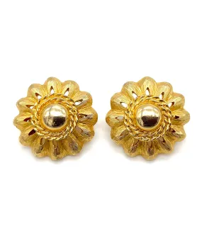 【USA輸入】ヴィンテージ CATHE フラワー イヤリング/Vintage CATHE Flower Clip On Earrings