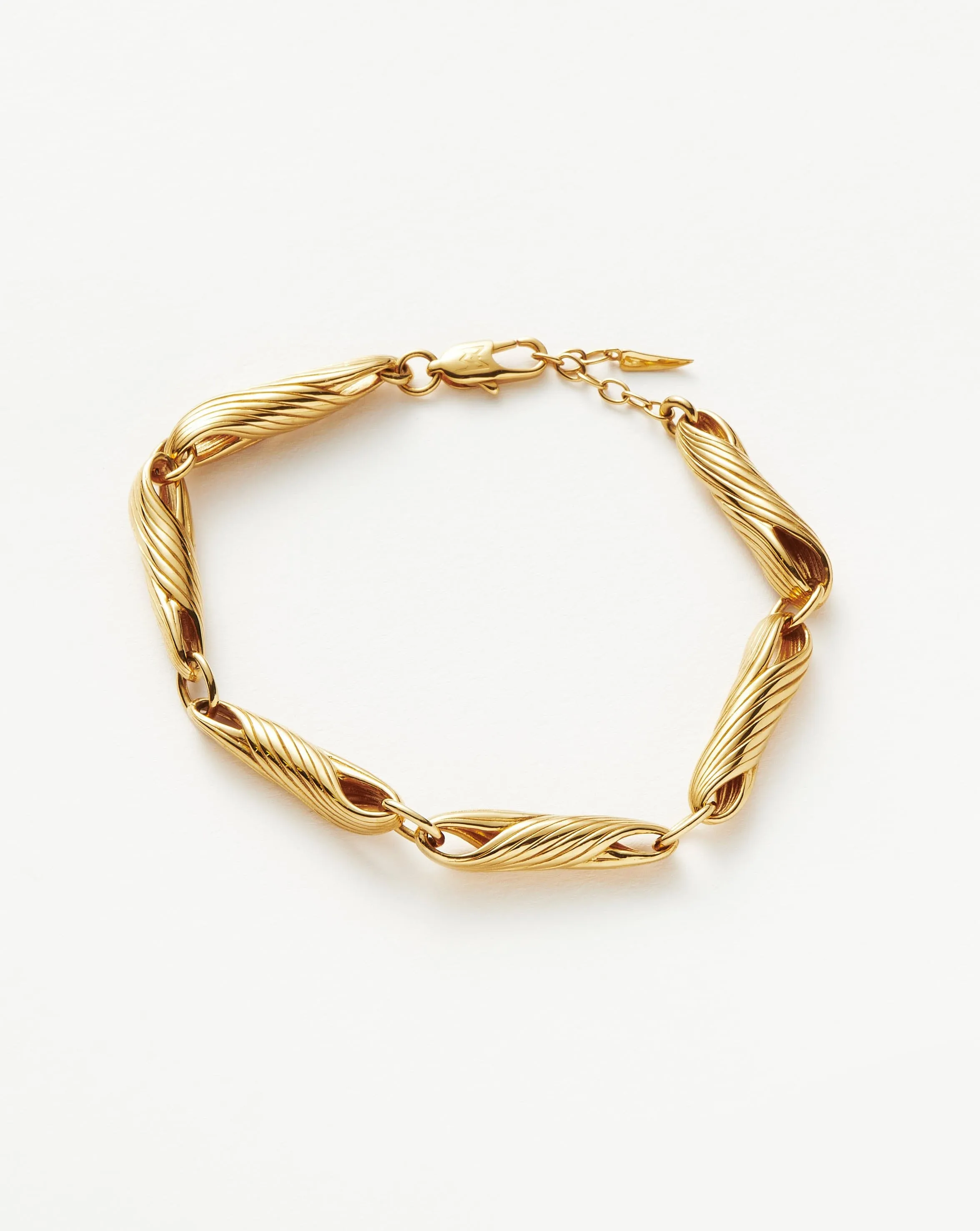 Wavy Ridge Gemelli Chunky Chain Bracelet