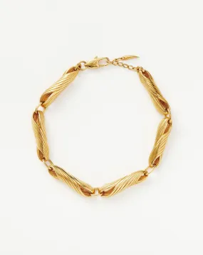 Wavy Ridge Gemelli Chunky Chain Bracelet