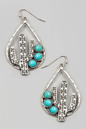 Western Cactus Earrings