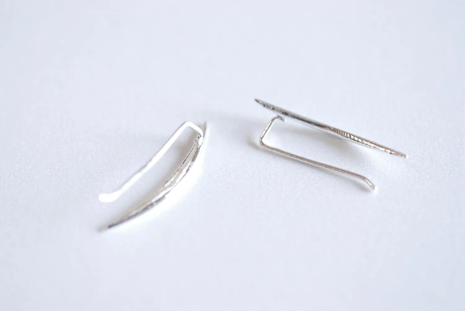 Wholesale Crescent Moon Ear Climbers- Moon Earrings, Silver Ear Crawlers, Ear Climbers, Half Moon Earrings, Moon Ear Cuff, Moon Ear Crawler Earrings