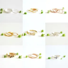 Wholesale Stacking Rings, Gold Filled, 925 Sterling Silver, Rose Gold Filled Rings, Pearl Ring, Minimalist, Thin Band, Stacking, Solitaire Rings