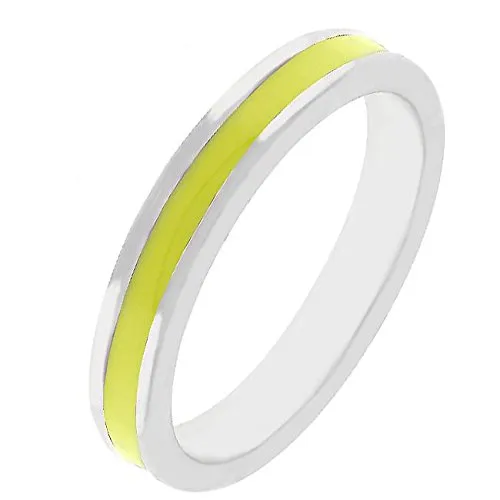 WildKlass Yellow Enamel Eternity Ring