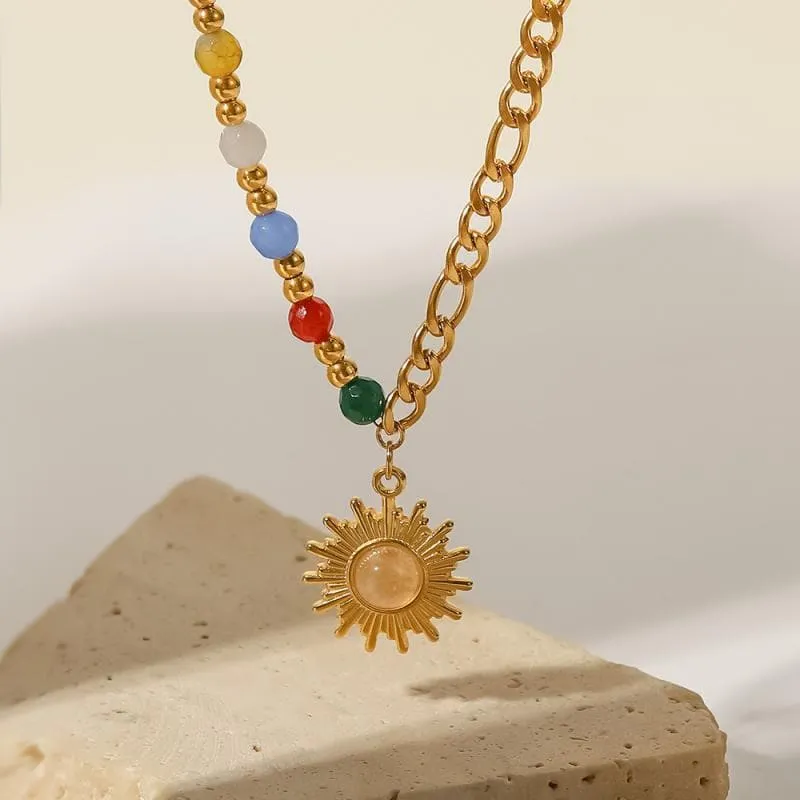 Women's  Colorful Stone Necklace