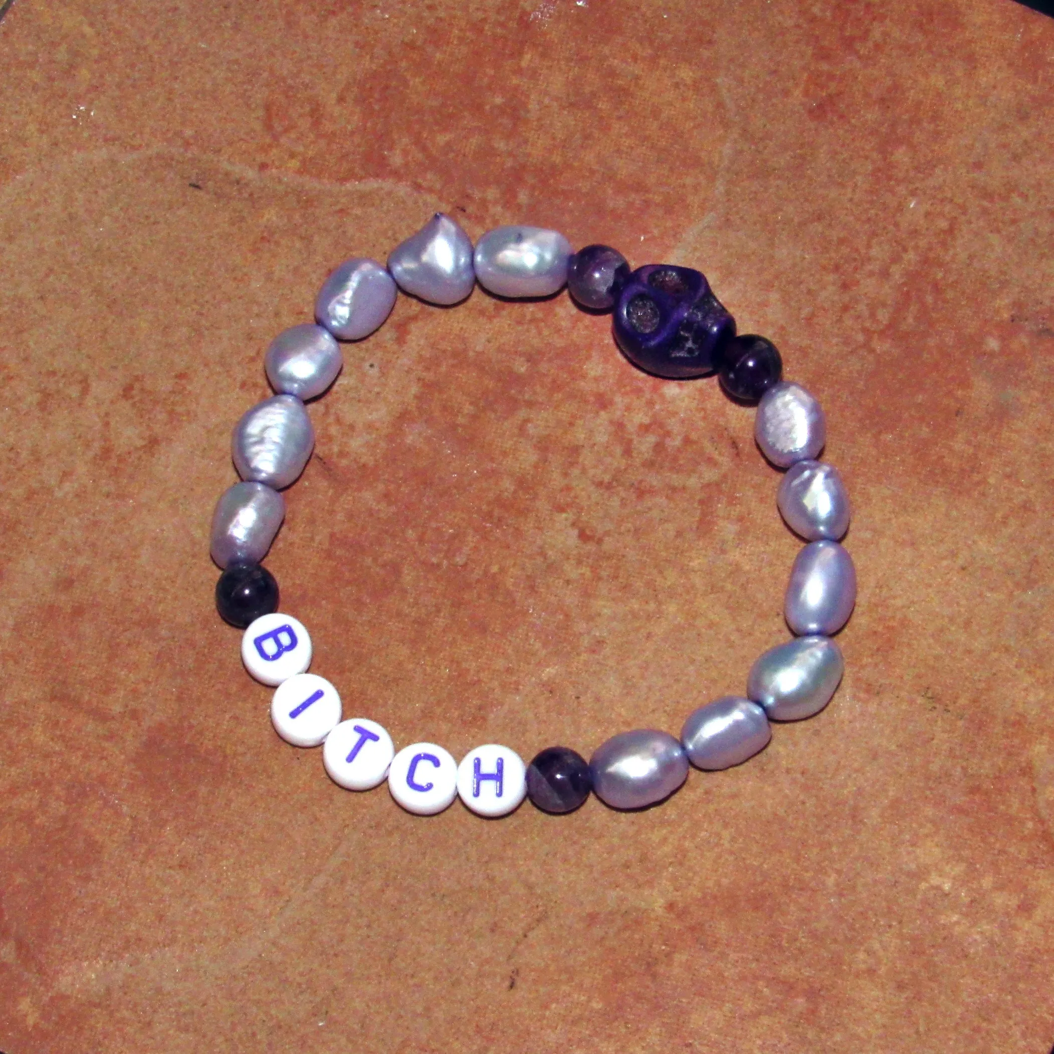 Women's Curse Phrase various Gemstone Bracelets